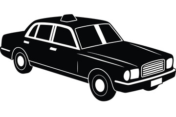 black and white retro car