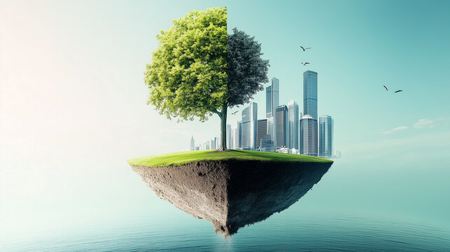 An image depicting the concept of ESG (Environmental, Social, and Governance) Risk Management representing sustainability, corporate responsibility, and ethical business practices