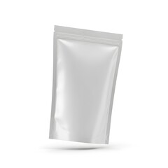 White matte stand-up pouch front view mockup
