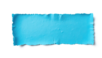 Obraz premium Ripped torn blue paper isolated on transparent background. 