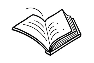 a book with pages fluttering out   