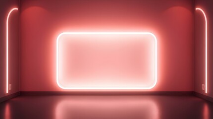 A graceful and elegant fine art photograph depicting a modern double-color futuristic neon background. Warm, soft, slightly dark tones, professional photography style, soft contrast, soft saturation