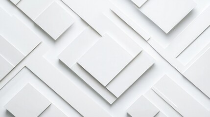 Random inlay white square cube boxes block background wallpaper banner template with copy space illustration