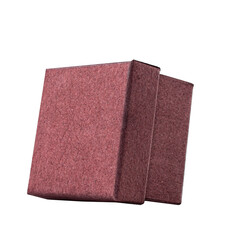 Brown Kraft Paper Box Isolated on White Background – Eco-Friendly Recycled Packaging