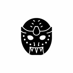 creative details Spooky Mask Icon Vector Illustration