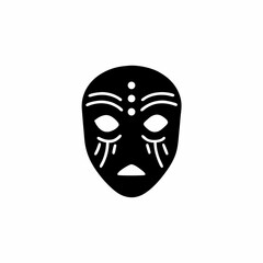 creative details Spooky Mask Icon Vector Illustration