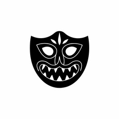 creative details Spooky Mask Icon Vector Illustration