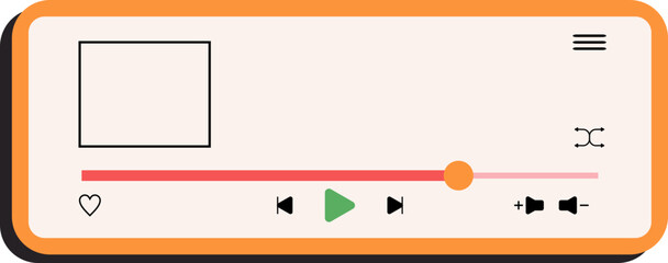 Retro Music Player Element