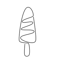 Continuous Ice Cream Line Art