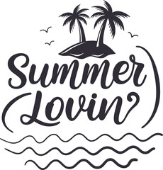 Obraz premium summer lovin Lettering design for greeting banners, Mouse Pads, Prints, Cards and Posters,