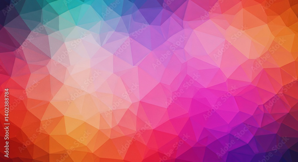 Poster a colorful background with a lot of triangles