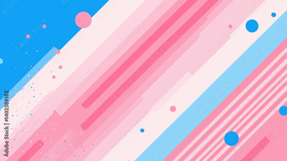 Poster abstract pink and blue data flow visual background with diagonal lines and dots elegant and modern i