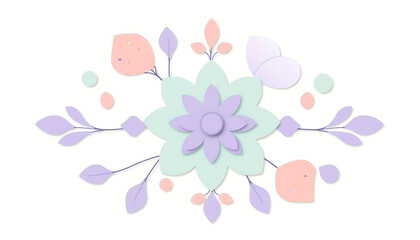 Elegant Botanical Wallpaper with Leaf Sketches