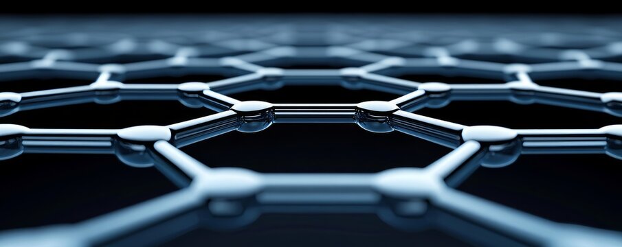 Microscopic Hexagonal Carbon Atomic Structure of excellence in splendor beyond compare with grace in style