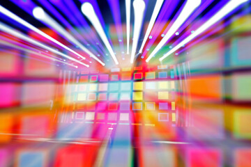 Stage lighting effect in the dark, close-up pictures