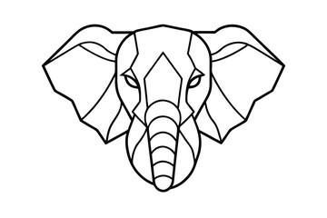 a minimalist elephant head       