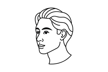 a minimalist face in profile        