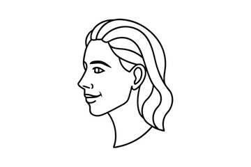 a minimalist face in profile         