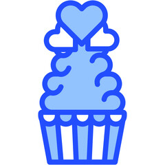 Cupcake With Heart Icon