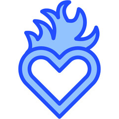 Heart On Fire Icon