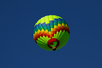Colorful Hot Air Balloon Against a Clear Blue Sky
