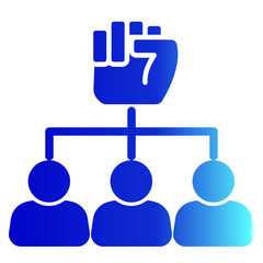 Teamwork Icon Solid Gradient Style for Efficiency Pack Icon Themes