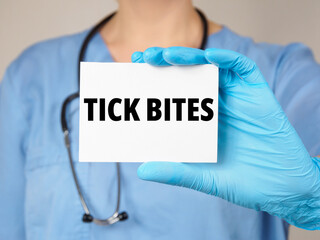 Tick bites text title diagnoses medical background
