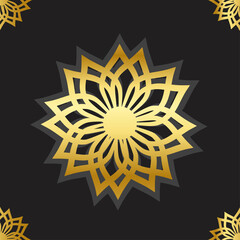 Golden mandala pattern background