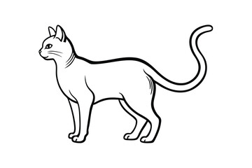 a simple but elegant cat silhouette     