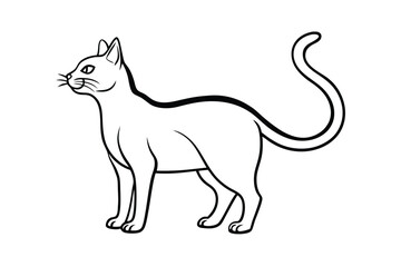 a simple but elegant cat silhouette       