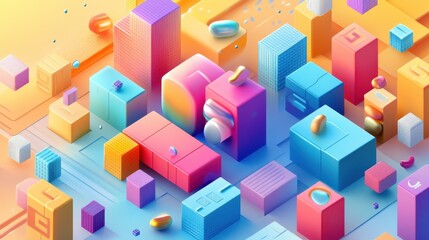 Obraz premium 2025 numbers isometric illustration. 3d rendering illustration. illustration