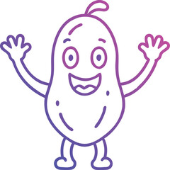 Obraz premium Happy potato cartoon illustration