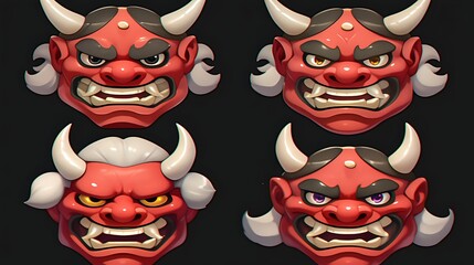 Demon Faces; Digital Art
