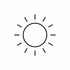 Obraz premium Bright sun weather icon vector sign