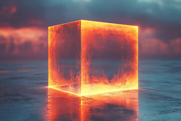 Modern random geometric wallpaper 3d background, generative AI picture