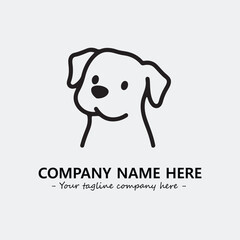 Dog illustration black and white for logo company vector image
