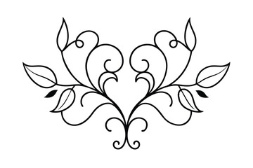 art nouveau style leafy tendrils    