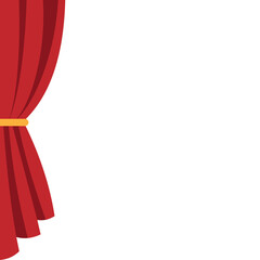 Red Theater Curtain Illustration