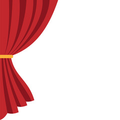 Red Theater Curtain Illustration