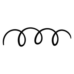 Hand draw elements icon vector. Hand drawn ribbon illustration sign. Scribble symbol or logo.