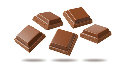 chocolate bar on white background