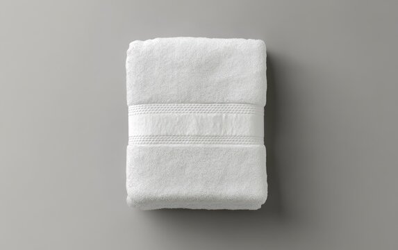 Folded white towel