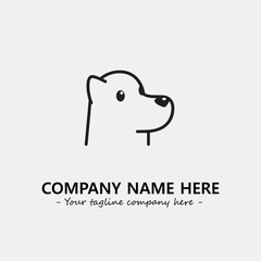 Dog illustration black and white for logo company vector image
