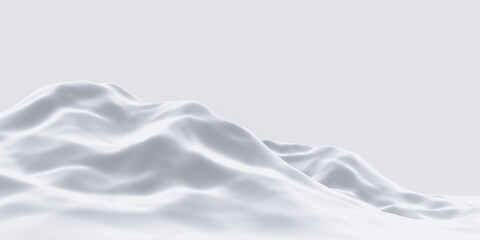 Obraz premium White snowy mountain. Snow terrain.