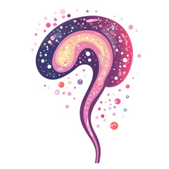 Abstract Cosmic Swirl Design with Pink and Purple Hues