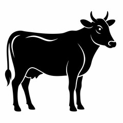  Black Cow Silhouette Illustration