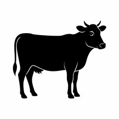  Black Cow Silhouette Illustration