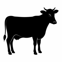  Black Cow Silhouette Illustration