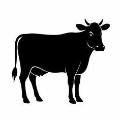  Black Cow Silhouette Illustration