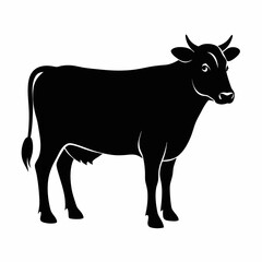  Black Cow Silhouette Illustration